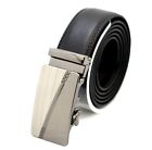 New Genuine Leather Mens Ratchet Belt Belts For Men Adjustable Automatic Buckle