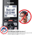 Panasonic Cordless Phone System Answering Machine 5 Handset Bluetooth Call Block