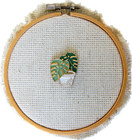 Monstera Houseplant Enamel Needle Minder  Plant Magnet  Magnetic Lapel Pin