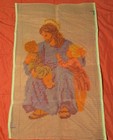 Vintage Mary Maxim Latch Hook Rug Kit Good Shepherd Jesus Children 23 X 34 New 