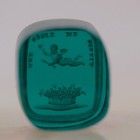 Antique Tassie Gem Seal Une Seule Me Suffit Cupid Intaglio Wax Glass Block Motto