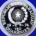 1974 Paraguay 150 Guaranies   Albert Einstein   Pure Silver Gem Proof