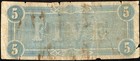 1864  5 Five Dollar Confederate States Of America Note - Confederate Notes