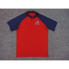 Atlanta Braves Polo Shirt Men s Medium Red Blue Nike Dri Fit  Mlb Baseball