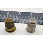 Set Of 2 Vintage Thimbles One Brass One Sterling Silver Ornate 4 77g
