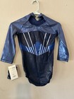 Gk Elite Cm Child Medium Navy Blue Long Sleeve Gymnastics Leotard      
