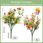 Artificial Silk Flowers For Outdoors Bulk Fake Uv Resistant Plants Faux Bouquets