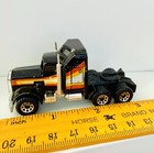 Vintage 1981 Matchbox Kenworth Aerodyne Semi Truck Black With Orange Yellow Toy
