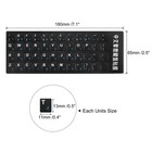 Chinese Keyboard Stickers Black Background W Blue White Letter 2pcs