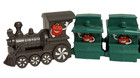 2017 Mcdonalds Happy Meal Holiday Train Toy Lot Locomotive And 3 Passenger Cars
