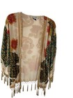 Multi Color Artdeco Stevie Nick s Style Velvet Gypsy Boho  Duster Kimono L