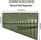 Wrench Organizer tool Roll Pouch     16-pocket Waterproof Oxford Cloth Wrench Roll