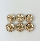 Chanel Vintage Designer Blue Gold Button Stamped   6 Pc Bundle 20mm