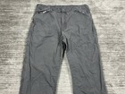 Dickies Pants Mens 42x30 Gray Dungaree Relaxed Fit Grey Work Ed218ssl