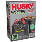 Husky Yard Drawstring Black Bags  39 Gallon  40 Bags  20  Pcr 