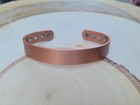 Matte Pure Copper Magnetic Bracelet Arthritis Therapy Energy 12mm Cuff 8 Magnets