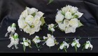 Ivory White Calla Lily Rose  Wedding Bridal Bouquet Flowers 14p Set Made In Usa 