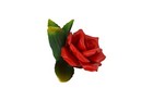 5  Inch Capodimonte Italian Handmade Ceramic Red Rose Candle Holder