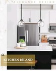 Pendant Lights Kitchen Island 7  Modern 2 Pack Clear Glass Globe  Nickel