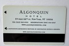 Vintage Algonquin Hotel New York City Room Key Keycard 2004 Hotel Image