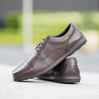 Birchbury Brenston  Barefoot Dress Mens Leather Shoe In Vintage Brown - Non-slip