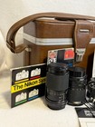 Vintage Nikon Em 35mm Slr Camera Lot W  Lenses  Flash  Case   Accessories