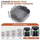 Silicone Air Fryer Basket Liners Square - 2pcs Reusable Air Fryer Silicone Pots