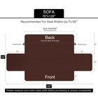 Reversible Sofa Cover Washable For 3 Cushion Couch With Elastic Straps