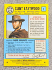 Clint Eastwood Hollywood Legends Collectible Aceo Trading Card Movie Memorabilia