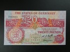 Scarce 1980 Guernsey   20 Z Replacement Banknote Fresh Original Unc bull Sign