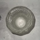 Vintage Indiana Glass Ice Bucket  Diamond Point Scalloped Rim Pattern