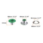 200set Grommets Kit Metal Eyelets 4mm 0 16  Grommet For Shoes Clothes  Green
