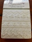 Vintage King Pillowcases Shabby Chic Beige Cotton Embroidered New