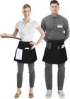 Utopia Wear 4 Pack Server Apron With 3 Pockets  Waist Apron For Waiter Waitress 