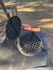 Antique Wagner Mfg Co Sidney o Waffle Iron July 26 1892 Wood Handle Complete