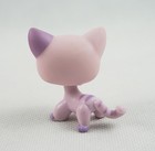 Mini Pet Shop Toys Orange Eyes Girls Short Hair Cat  933 Pink   Purple Rare Lps
