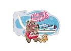 2025 Disney Parks Mickey Minnie   Pluto Merry Christmas Sleigh Sliding Magnet