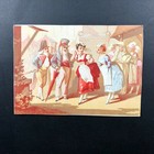 Antique Victorian Trade Card Men Beautiful Women Flirting Men Hamelin Scene 1890