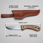 Carbon Steel Bushcraft Camping Knife With Leather Sheath Beavercraft Bsh2