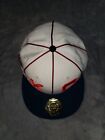 Kansas City Monarchs Negro League Rings   Crowns Ivory Blue Fitted Hat Sz 8 Mens