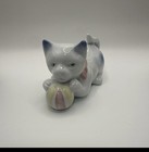 Rare Vintage Lot Of 5 Porcelain Cats Mint Made In Japan