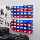 Stackable Storage Bins Polypropylene Durable Organizers W  Labeling Accessories