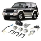 Car Lock Cylinder Key Set Replacement For Pajero Montero 2nd 1990-2004