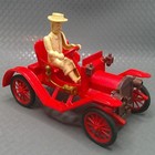 Vintage 1951 Revell Action Pull Car Toy Red Vehicle Automobile Driver Maxwell