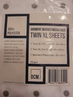 Twin Xl Sheet Set 3 Piece White grey  Bedding 