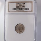 1874 Three Cent Nickel 3cn Ngc Certified Ms64