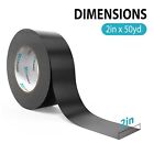 Black Duct Tape Heavy Duty  2 Inches X 50 Yards Per Roll  Waterproof Outdoor