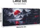 Large Gaming Mouse Pad  Anime Black Mousepad With Stitched Edges  Expanded Cool