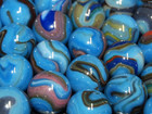 Large Lot 54 D a s  Blue Racers Contract Marbles   71