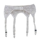 Vtg Simone Garter Belt Size 24 Waist White Lace Pinup 50 s Burlesque Lingerie